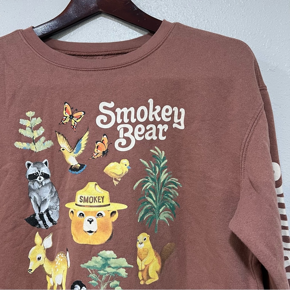 Smokey Bear Brown Graphic Sweatshirt - Women's - Picture 2 of 6